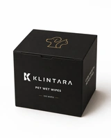 Closed branded carton front and side