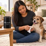 A small companion and a minute of gentle paw care