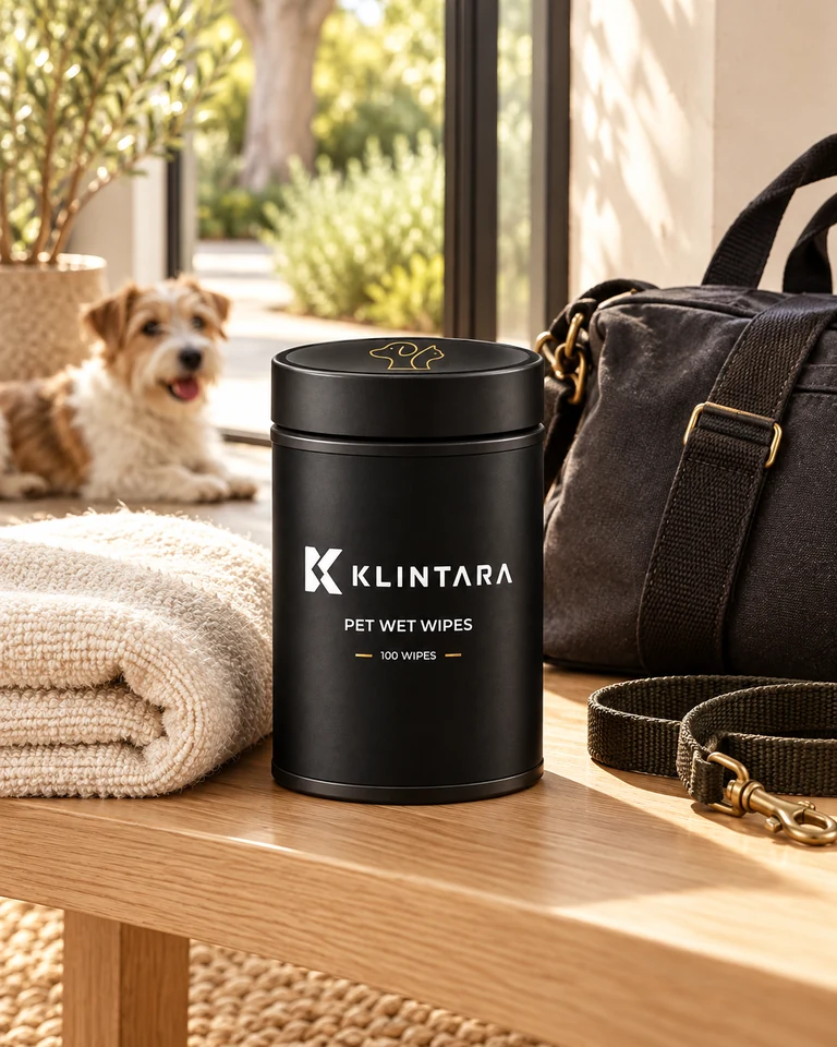 Weekend essentials: the Klintara tub beside a towel and travel bag