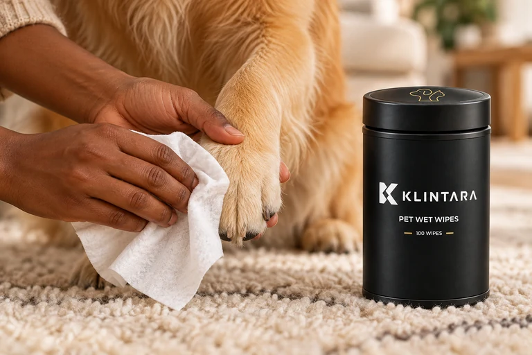 A closer look at gentle paw care with a rectangular wipe