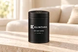 The closed Klintara tub on a limestone table in a sunlit home