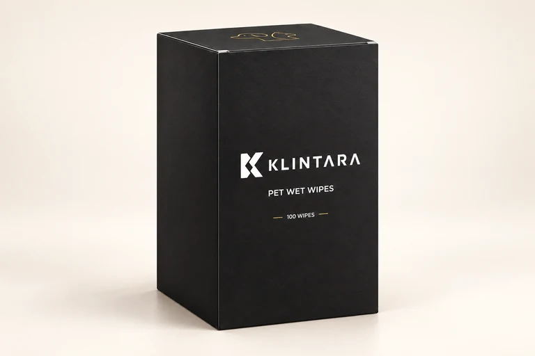 The Klintara carton, front view